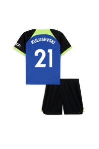 Tottenham Hotspur Dejan Kulusevski #21 Babyklær Borte Fotballdrakt til barn 2022-23 Korte ermer (+ Korte bukser)
